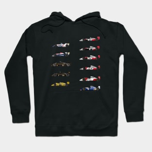 Ayrton Senna - All F1 Cars Hoodie